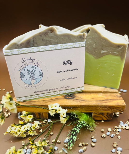 « Lilly » Limette-Vanille-Seife (savon citron vert-vanille)