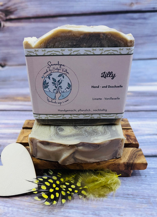 « Lilly » Limette-Vanille-Seife (savon citron vert-vanille)