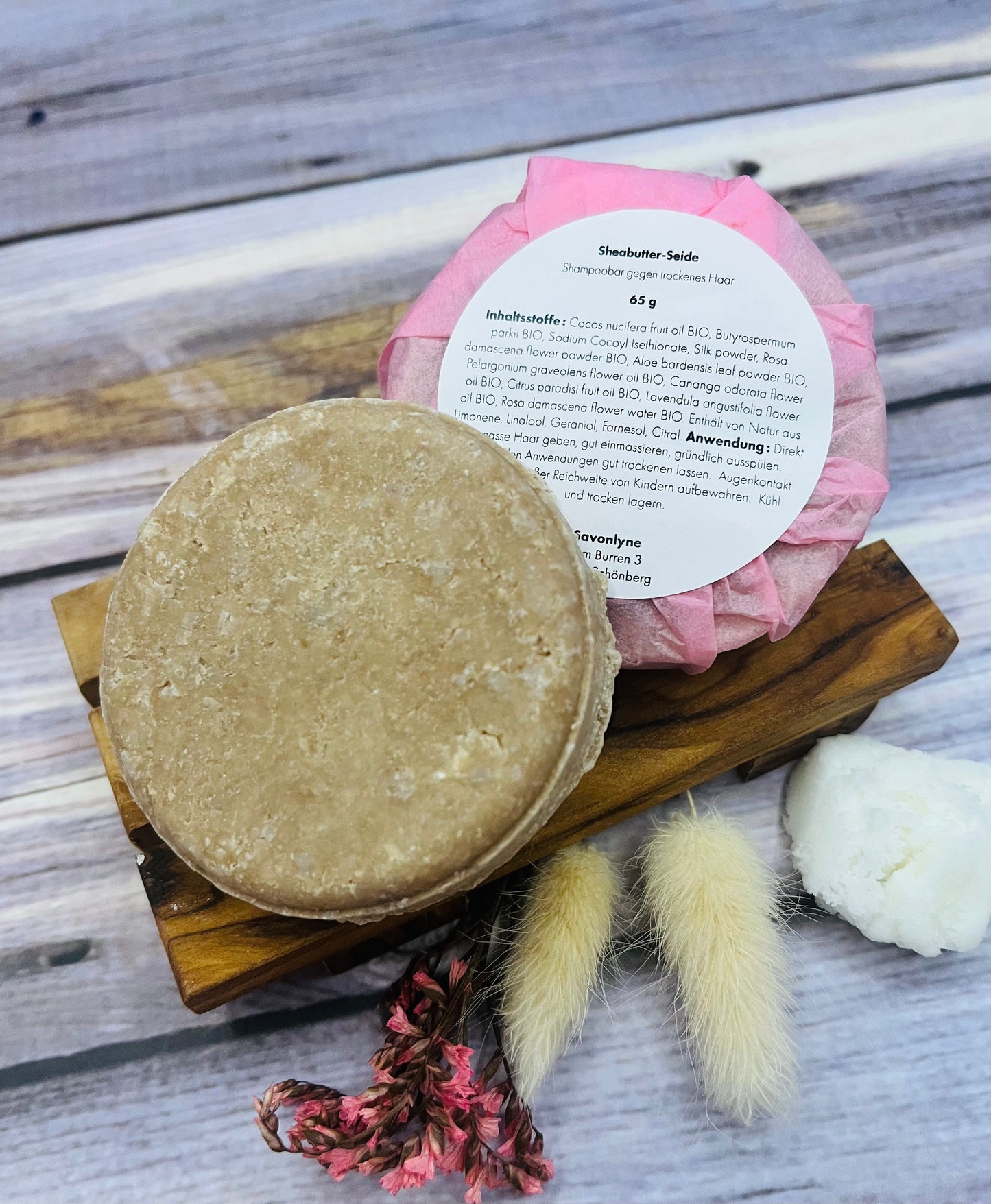 „Shea-Seide“ Shampoobar gegen trockenes sprödes Haar